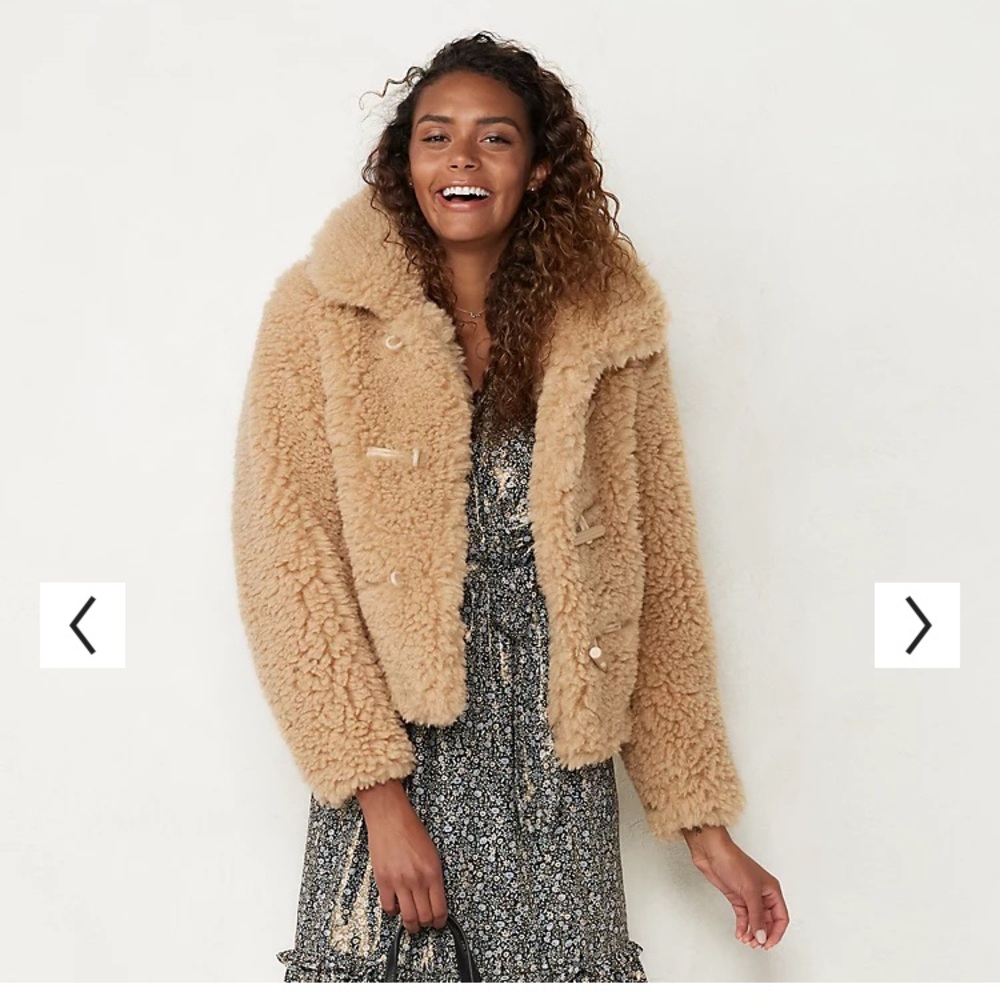 Faux Fur Teddy Jacket size MEDIUM